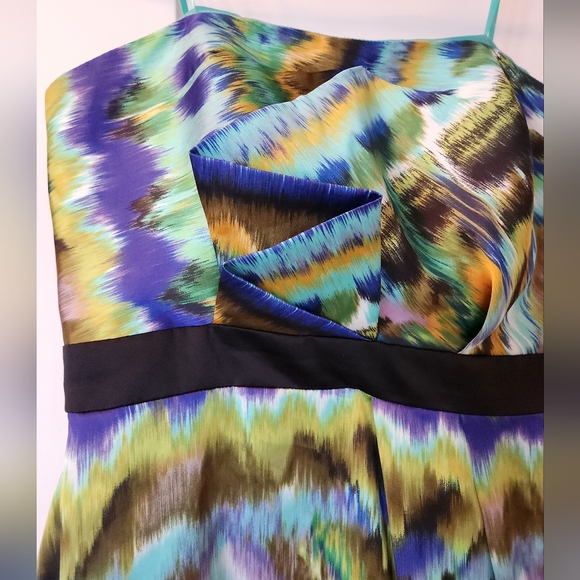 Max and Cleo Strapless Mini Dress Sz 8 bubble hem boho cocktail wedding party - Picture 2 of 9